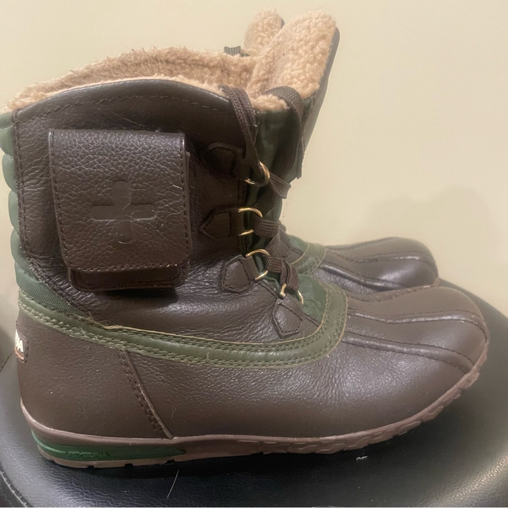 PsyBeria Dry goods Men's Boots Size 7 Green Brown Stash Pocket - Picture 4 of 10